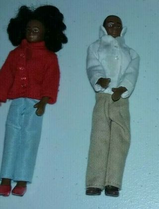 Vintage Rare African American Family dolls figures Set complete 3