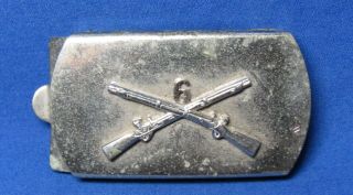 Wwii 6th Infantry Officer Silver Colored Belt Buckle Very Rare