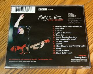 Midge Ure,  Live in Concert,  CD,  BBC,  Rare,  Ultravox,  Combined 2