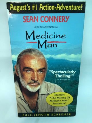 Medicine Man Rare Promotional Demo Tape Screener Vhs Sean Connery