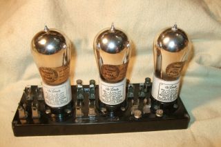 Rare 1920`s Design Dejur 3 Tube Amplifier With 3 Deforest Audion D - 01a