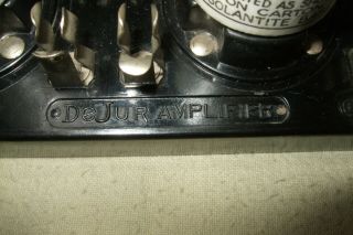 Rare 1920`s Design DeJur 3 Tube Amplifier With 3 DeForest Audion D - 01A 3