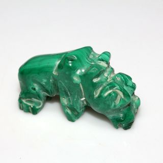 Ancient Or Medieval Green Jade Stone Hippo Statue Ornament - Sculpture