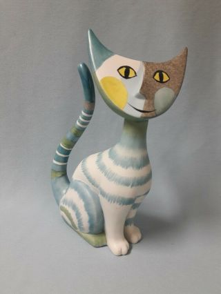 Rare Large 9 1/2 " Inch Goebel Rosina Wachtmeister Porcelain Cat Figurine