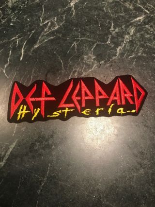 Rare Def Leppard Hysteria 8” Jacket Patch 80s Vtg Hair Band Glam Metal Iron On