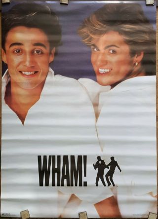 Wham George Michael Poster 1984 Approx 20 X 27 1/2 Rare