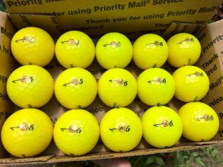 15 Bridgestone E6 Rare Yellow Golf Balls Aaaa