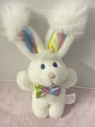 Rare Giggle Bunny Easter Rabbit Plush White Stuffed Animal 9.  5”