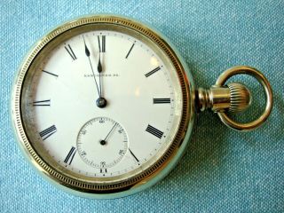 , RARE Sidewinder,  1890 Keystone Watch Co.  Pocket Watch,  10 Jewels 2