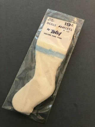 Vintage 1960 ' s Rayon Socks for 18 - 21 inch Doll in package TOTSY 2