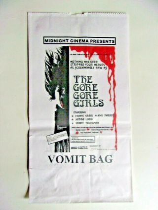 The Gore Gore Girls Vomit Bag Rare Ltd Ed Nm Collectible Horror Gorgon Video