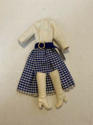 Vintage Barbie Clone Outfit Maddie Mod,  Mitzi - Blue Check Mod 1960’s