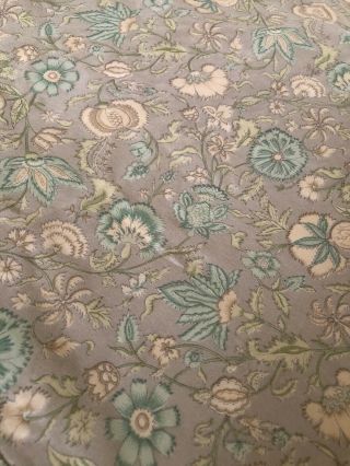 Rare Find Stunning Pottery Barn Gray Floral Silk Full/ Queen Duvet