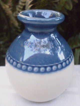 Rare Retro Bendigo Pottery Blue (rw) Pottery Vase Home Collectable In Australia