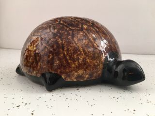 Baldelli Italy Mid Century Modern Turtle Bank Rare Ceramic Vtg Italian 9.  25” L 2