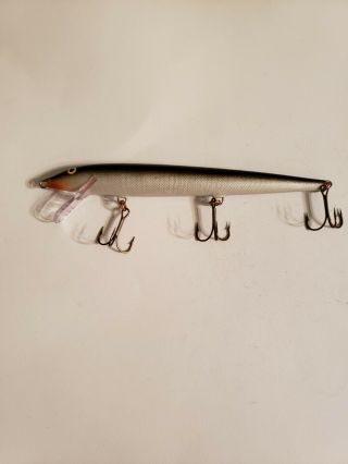 Vintage Rapala Normark Floating Minnow F - 18 Silver/black Lure 7 " Made In Finland