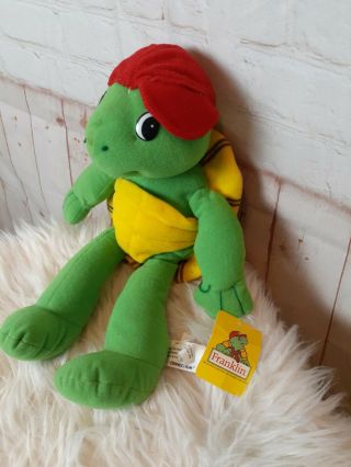 Vintage 1998 Franklin The Turtle Plush Stuffed Animal With Hang Tag 2