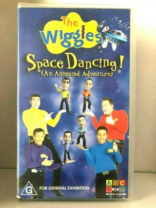 The Wiggles Space Dancing Greg,  Murray,  Jeff & Anthony Rare Pal Vhs Video