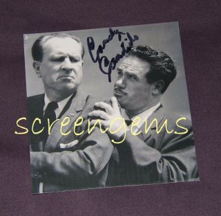 Bud Abbott And Costello Rare Signed Photo Candy Candido Partner Disney Voice