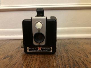 Antique Vtg Kodak Brownie Hawkeye Flash Model Box Camera (1949 - 1961) 2