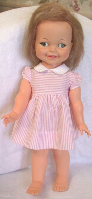 Vintage Ideal Giggles 18 " Doll Flirty Eyes 1966