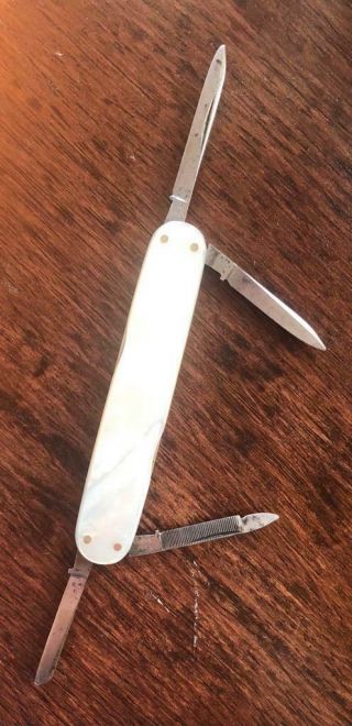 Old Antique American Shear & Knife Co 4 Blade Pearl 1853 - 1914