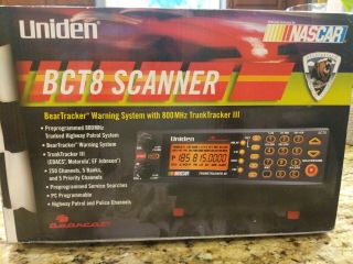 Uniden Beartracker Bct8 Scanner Nascar Trunktracker Iii Complete W/ Box Rare