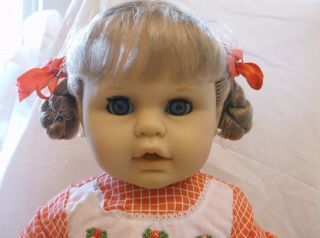 Vintage 25 " Geli Baby Doll.  Vinyl,  Cloth Body,  2 Teeth