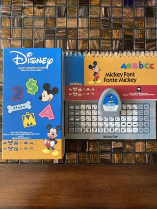Cricut Cartridge Mickey Font Disney Linked Rare Retired