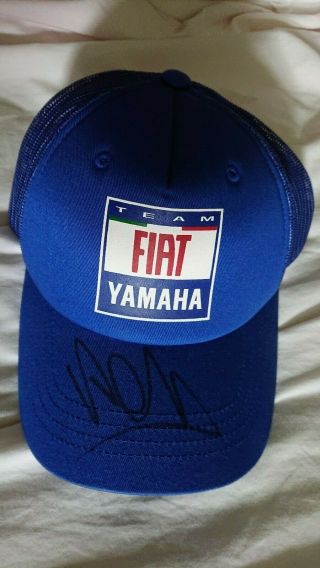 Valentino Rossi Hand Signed Fiat Yamaha Team Rare Alpinestars Cap