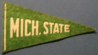 Old Vintage Antique 1936 - 1938 Bf3 Michigan State Spartans Football Pennant H181
