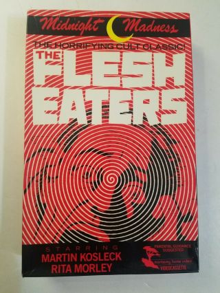 The Flesh Eaters (1964,  Vhs) Big Box Zombie Gore Monterey Midnight Madness Rare