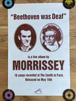 Morrissey The Smiths Beethoven Was Deaf Rare 1993 Uk Hmv Promo Poster