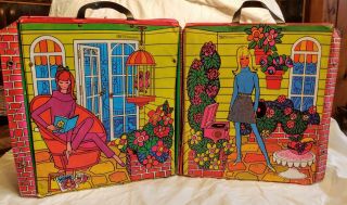 Vintage Barbie And Francie & Casey House - Mate Case 1966 - Rare