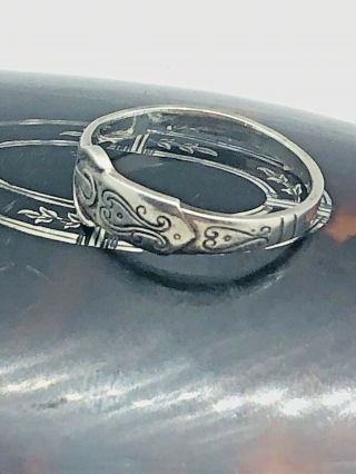 Antique Art Deco Silver Buckle Ring 1920s Victorian Style Rare Collectable