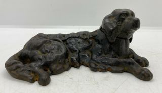 Old Antique Cast Iron Jack Golden Retriever Figure Vintage Dog Collectible