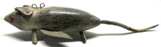 Old Clifford Peterson Mouse Folk Art Fish Spearing Decoy Ice Fishing Lure
