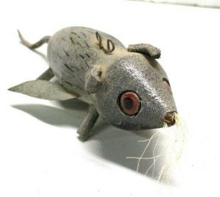 OLD CLIFFORD PETERSON MOUSE FOLK ART FISH SPEARING DECOY ICE FISHING LURE 3