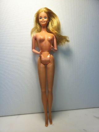 1976 Vintage Taiwan Superstar Barbie Doll No Clothes Or Accessories Fair Cond.
