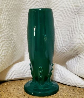 Fiesta Evergreen Rare 6 1/4 " Bud Vase 2007 - 2009 Art Deco Style