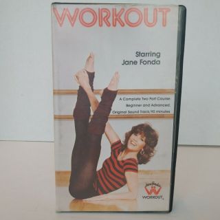 Jane Fonda’s Workout (vhs 1982) Vintage Exercise Rare Plastic Case