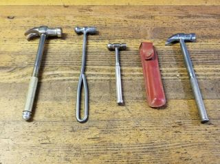 Vintage Tools • Rare Claw Ball Peen Steel Hammers W/ Nested Screwdrivers ☆usa