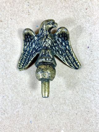Vintage Small American Eagle Solid Brass Flag Topper Finial
