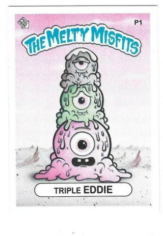 The Melty Misfits Rare Series I Checklist Promo Card P1 Triple Eddie 2012
