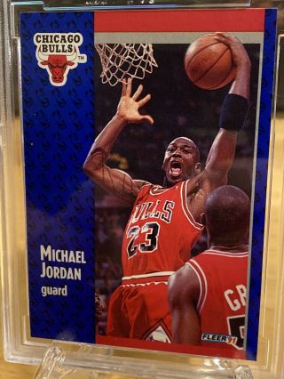 1991 - 92 Fleer 29 Michael Jordan Beckett 8 Rare Graded Card Chicago Bulls