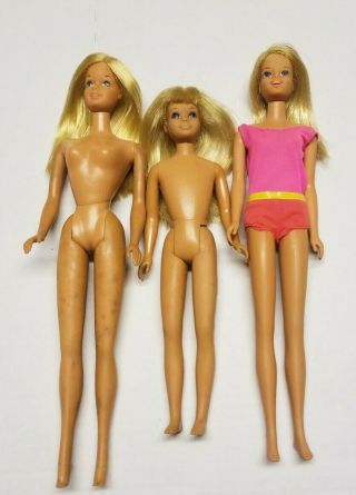 Vintage Malibu Barbie - Skipper - Francie.  All Tlc