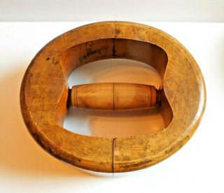 Antique Wooden Hat Mold Stretcher 6 7/8 " Wood Millinery Tool