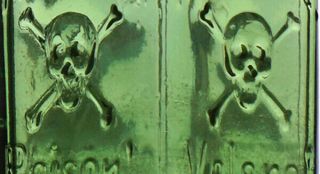 , Square Ks - 7 Poison ☠☠☠ 3 Skulls " Rare ",  Light Green Color,