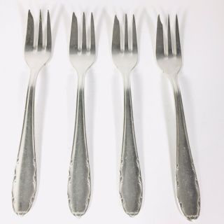 Mid Century Silverplate German Pastry Forks Set Of 4 By Nagold
