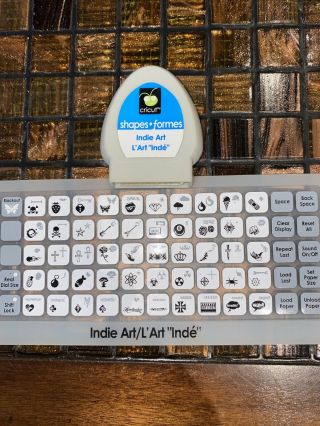 Cricut Cartridge " Indie Art " Linked 50 Shapes Rare Awesome For Vinyl